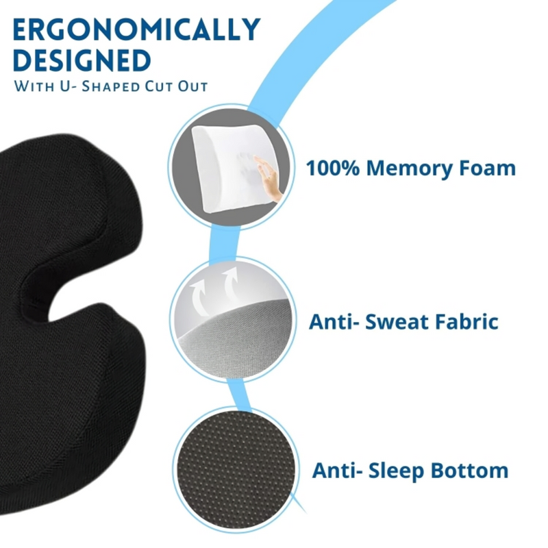 Pressure Relief Ergonomic Seat Cushion